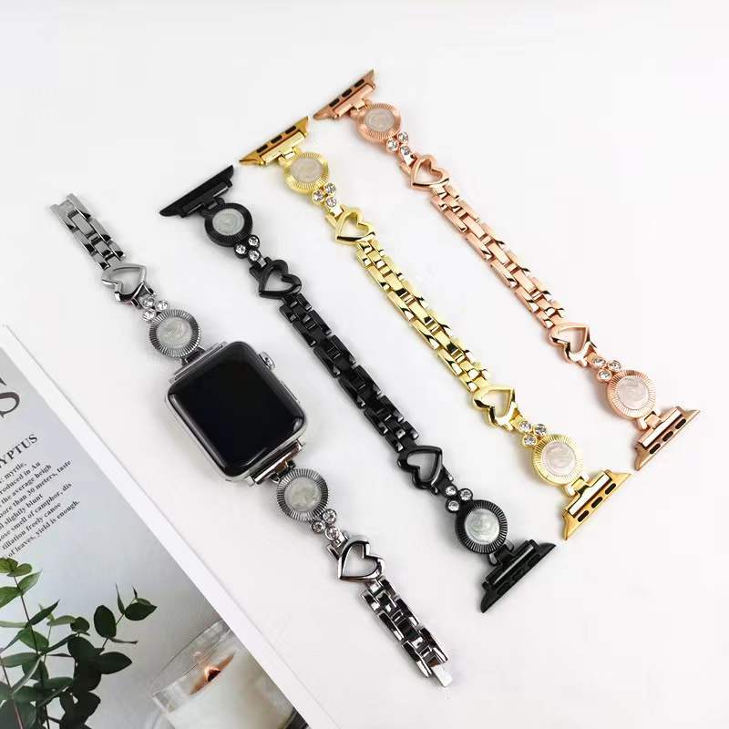 For Apple Watch Ultra 2 49mm Series 9 45mm SE (2023) 44mm Ultra 49mm 8 7 45mm 6 5 4 SE (2022) SE 44mm 3 2 1 42mm Metal Heart Ethnic Style Bracelet Rhinestone Decor Wrist Strap Watch Band For Apple Watch Ultra 2 49mm Series 9 45mm SE (2023) 44mm Ultra 49mm 8 7 45mm 6 5 4 SE (2022) SE 44mm 3 2 1 42mm Metal Heart Ethnic Style Bracelet Rhinestone Decor Wrist Strap Watch Band